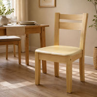 Chaise de salle à manger en bois massif, chaise d'appoint en bois couleur noyer, dossier en échelle, pour la maison et les restaurants