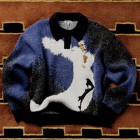 Veste en jean épaisse et oversize pour homme, avec étiquette tissée au col, style streetwear, épaules tombantes, idéale pour l'hiver et le travail