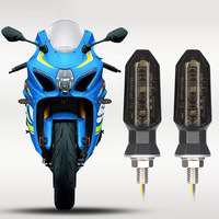 8mm Mini Moto LED Clignotants Ambre Clignotant Jaune Clignotant Lampe 12V Avant Moto Indicateur Lampe Accessoires pour Voitures