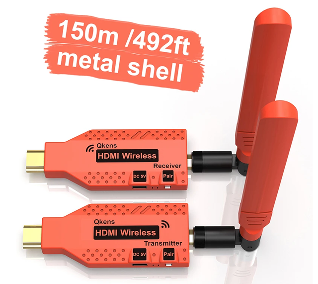 150m Wireless Transmitter and Receiver 1080P 2 3 4 Screen Share HDMI Extender for Xbox Game Camera PC to Monitor Projector TV
