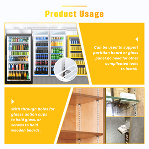 Clip en métal trou horizontal <span class=keywords><strong>colonne</strong></span> vitrine étagère support accessoires trou horizontal <span class=keywords><strong>colonne</strong></span> - Product Image 2