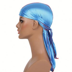 Wholesale Extra Long Tail Satin <b>Durag</b> Soft Headscarf <b>Silky</b> Durags for Men 360 Waves Designer Do Rag Wave Cap - Product Image 3