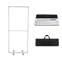 Boîte à lumière LED en tissu aluminium imprimée sur mesure, rectangulaire 85x200cm, cadre 65mm, montage sans outil, autoportante