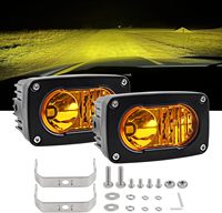 Luz de trabajo LED de doble cabezal de 3 pulgadas y 20W, color ámbar y blanco, súper brillante, con haz combinado, para parachoques de camión, piezas todoterreno