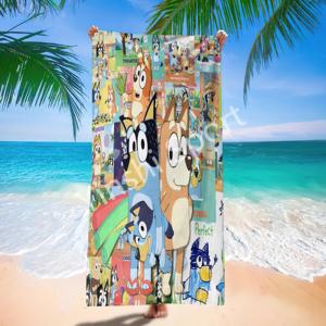 2024 Último precio de fábrica personalizado Blueys Tay o swifties patrón de fibra ultrafina Toallas de playa toallas de baño servilletas salvajes - Product Image 2