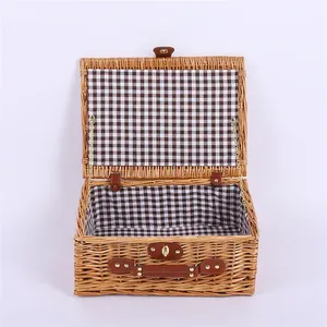 Cesta de Regalo Ecológica Personalizada de Buena Calidad, Cesta de Mimbre Navideña para Alimentos, para Empacar - Product Image 3