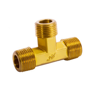 Raccord en T fileté mâle en laiton de 3/8 pouce, résistant à la corrosion, pour tuyauterie marine et yachts, fabriqué à Taïwan - Product Image 1