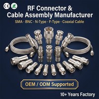 Adaptateur en laiton 50 ohms F UHF PL259 N TNC BNC MCX MMCX SMA SSMB Connecteurs coaxiaux RF mâles et femelles à montage sur panneau