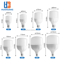 Éclairage intérieur Huahuang, ampoule LED T B22 E27 PBT PP 5W-60W, CRI 80, 80lm/W, 50000h, 3000K-6000K