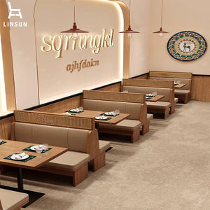 Muebles de Restaurante Comerciales Personalizados, Conjuntos de Mesa y Sillas, Sofás de Cuero y Sillas de Ratán <span class=keywords><strong>para</strong></span> Cafetería ST025 - Product Image 1