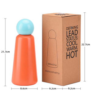 Collerd 500ml 304 in acciaio inox isolato bottiglia di acqua fiaschetta per gli studenti di Design classico doppio strato ventosa per uso esterno - Product Image 6