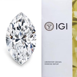 Diamanti sciolti Huacan da 1-3 carati, certificati IGI, coltivati in laboratorio, taglio Marquise, colore D, purezza VVS, forati al laser, per la creazione di gioielli - Product Image 1