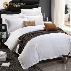 100% coton 300TC 400TC <span class=keywords><strong>linge</strong></span> <span class=keywords><strong>de</strong></span> <span class=keywords><strong>lit</strong></span> en coton blanc uni drap <span class=keywords><strong>de</strong></span> <span class=keywords><strong>lit</strong></span> ensemble <span class=keywords><strong>de</strong></span> literie pour hôtel - Product Image 2