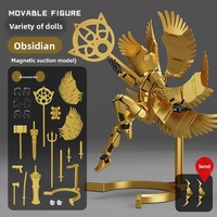 Figurine d'action magnétique six ailes transfrontalière, assemblage polyvalent DIY, entièrement articulée, modèle mannequin en technologie de pointe pour