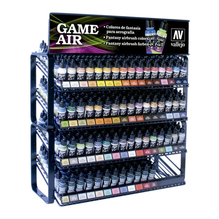 Apache AVEX108 Double Sided Color Range Powder Coated for Metal Paint Pot Display Stand with Casters — view 3