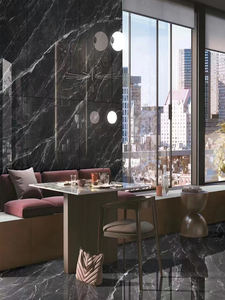 Carreaux de porcelaine de luxe Foshan, aspect marbre bleu brillant, grande dalle 750x1500, moderne, résistant aux acides, pour mur de salon, effet neige de rivière froide - Product Image 5