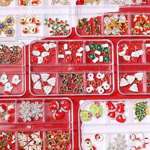 Décorations 3D en alliage métallique pour <span class=keywords><strong>nail</strong></span> <span class=keywords><strong>art</strong></span>, motifs sapin de Noël, cadeau, gant, Père Noël, flocon de neige, renne, pour manucure DIY de Noël, vente en gros, OEM, ODM - Product Image 6