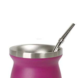 Yerba-taza <span class=keywords><strong>de</strong></span> té <span class=keywords><strong>de</strong></span> doble pared <span class=keywords><strong>de</strong></span> acero inoxidable, 4oz, 8oz, con aislamiento, Mate, calabaza argentina, taza <span class=keywords><strong>de</strong></span> viaje con Bombilla - Product Image 6