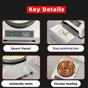 Machine à crêpes électrique professionnelle en fonte de 40 cm pour restaurants et usage domestique, design arrondi pour snacks - Product Image 4