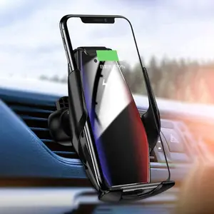 Support de chargeur de voiture sans fil rapide 15W avec capteur infrarouge support de téléphone à serrage automatique pour divers modèles d'aération