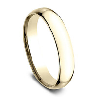 5MM breite 14 Karat Gelb Echt gold Ringe Männer Hochzeit Gravur Halbrund Klassischer Stil