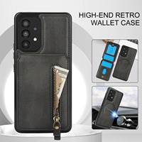 Détachable 2-en-1 Porte-Cartes Fermeture Éclair Portefeuille Magnétique Cas Pour Samsung Galaxy A13 A14 A15 A35 A51 A52 A53 A54 A55 A71 A72 Couverture