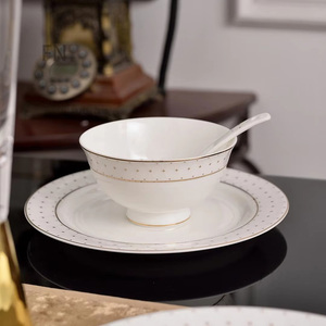 Ceramic <b>Dinnerware</b> Novelty Luxury Bone China Dinner <b>Set</b> and 28pcs <b>Set</b> of <b>Set</b> of <b>6</b> Ceramics Spoons Cup Kit - Product Image 2