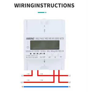 Compteur d'énergie prépayé intelligent Wifi, compteur <span class=keywords><strong>kWh</strong></span>, compteur d'énergie monophasé, prix du compteur d'énergie bidirectionnel, compteur d'énergie intelligent RS485, compteur d'énergie <span class=keywords><strong>en</strong></span> watts-heures - Product Image 5