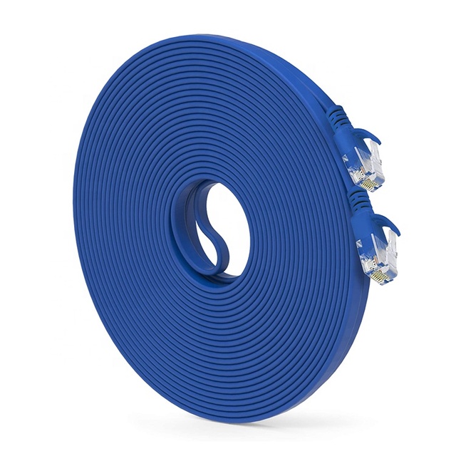 Industrial Copper PVC Cat5/Cat5e/Cat6/Cat7 UTP/STP Flat RJ45 Patch Cord Ethernet Cable for Router