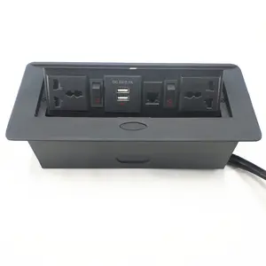 International power outlet Table Pop up Power Date Center Connection Box with Outlet Network USB charging port for office desk