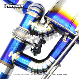 Bosak valvetronic ท่อไอเสียสำหรับ Mercedes-Benz GLS63 AMG W166/X166 5.5T 2015-2019ไทเทเนียมไอเสีย catback muffler - Product Image 6