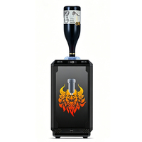Machine à shots glacés à double bouteille, refroidissement rapide, anneau lumineux attrayant, plateau amovible, distributeur d'alcool pour bureau, événements et cocktails