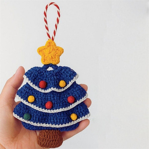 Nuevos adornos de árbol de <span class=keywords><strong>Navidad</strong></span> de estrella de ganchillo hechos <span class=keywords><strong>a</strong></span> mano con <span class=keywords><strong>bolas</strong></span> de colores y colgantes de <span class=keywords><strong>Navidad</strong></span> de punto de estrella - Product Image 6