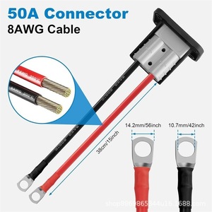 AOWEITOUR <b>Battery</b> Connector 50A 8AWG 1.25 Ft Cable Dual Port <b>Auto</b> Use - Product Image 3