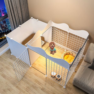 Pagar Anjing Kandang Hewan Peliharaan Playpen <span class=keywords><strong>DIY</strong></span> Kandang Hewan Kucing Gua Multi-fungsi Kandang Tidur Bermain Kandang Kelinci Guinea Pig - Product Image 1