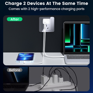 อะแดปเตอร์ชาร์จเร็ว Schitec Private 65W Gan Charger Super Speed รองรับปลั๊ก EU AU UK US ชาร์จเร็วหลายพอร์ต สำหรับแล็ปท็อปและอุปกรณ์มือถืออื่นๆ - Product Image 3