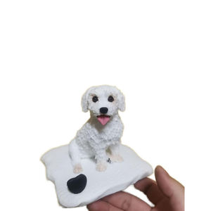 مصنوعات كلاب لطيفة من الطين ، شخصية للديكور ، جرو من الطين المخصص للحيوانات الأليفة - Product Image 1