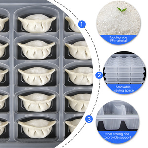 15-grid Dumpling <b>Box</b> Disposable Fifteen-compartment Anti-freezing Plastic PP Tray Package Dumpling Thickened Heat-resistant - Product Image 4