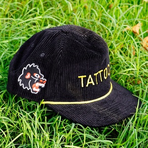 Casquettes en velours côtelé à visière plate avec cordon, personnalisées, 5 panneaux, non structurées, logo brodé - Product Image 3