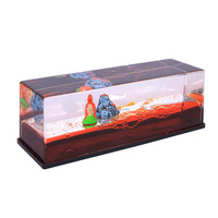 Presse-papiers rectangulaire en acrylique avec paillettes liquides, figurine en résine personnalisable, ornement de bureau flottant avec paillettes, cadeau
