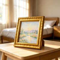 Moulure en pin massif gaufré à motif ondulé rétro européen, largeur 64 mm, pour peinture à l'huile et décoration murale de villa