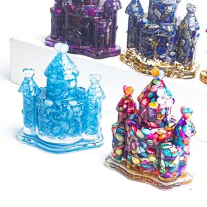 OEM Resin Model Castle Figurine - Elegant Crystal Chip Fairy Tale Decor for <b>Gift</b> - Product Image 2