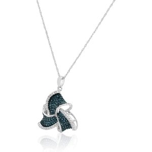 Collar con colgante de diamantes Ornaatis, 0,79 quilates, corte redondo, plata de ley 925, uso diario para mujer - Product Image 2