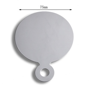 กระจกพกพาแบบมีหูจับ สกรีนโลโก้ได้ รุ่นขายดี สีแดงสไตล์เรโทร สำหรับเดินทาง - Product Image 5