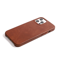 Étui de téléphone magnétique en cuir véritable simple et original avec design luxueux pour 12 Pro Max