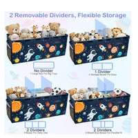 Meilleure vente de coffre à jouets extra large pliable et robuste pour enfants coffre à jouets multifonctionnel pour enfants bacs à jouets avec trois séparateurs
