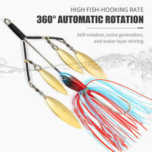 Lushahzer Alabama RIG เหยื่อตกปลาแบบมีหลายใบเหยื่อหมุนเหยื่อตกปลามีกระโปรงปลากะพงขาว - Product Image 3