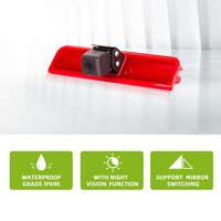Cámara inalámbrica personalizada de fábrica para vehículo, visión nocturna, vista trasera, luz de freno de 3 °, para VW Caddy 2011