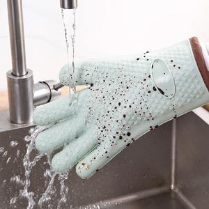 Gants <span class=keywords><strong>anti</strong></span>-brûlure et isolants thermiques en silicone épaissi pour la <span class=keywords><strong>cuisine</strong></span>, la pâtisserie, les fours et les micro-ondes à haute température - Product Image 4