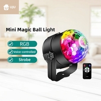 Lampe LED de fête Magic Ball RGB, projecteur de scène disco, activé par le son, télécommande, lumière stroboscopique pour la maison, la danse, les mariages